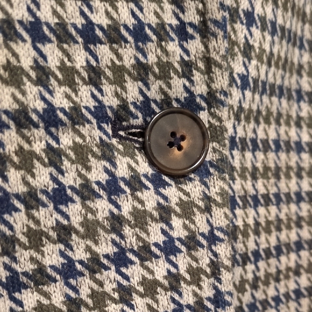 Lands' End Navy & Green Houndstooth Blazer - Picture 4 of 5